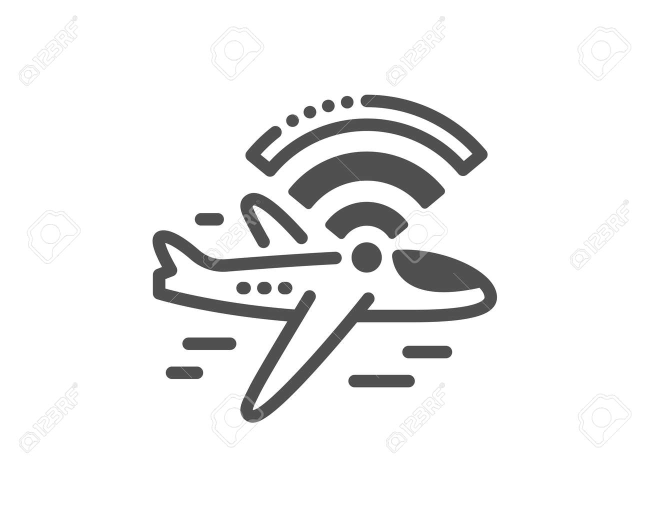 Avión con señal de WiFi