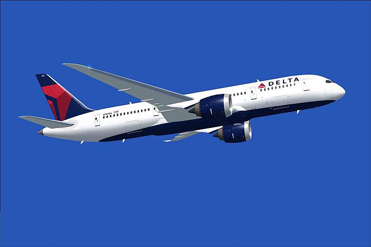 Aviones de Delta Airlines volando