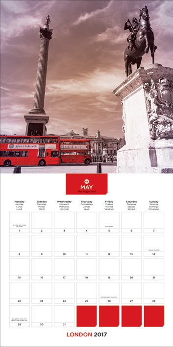 Calendario de eventos en Londres