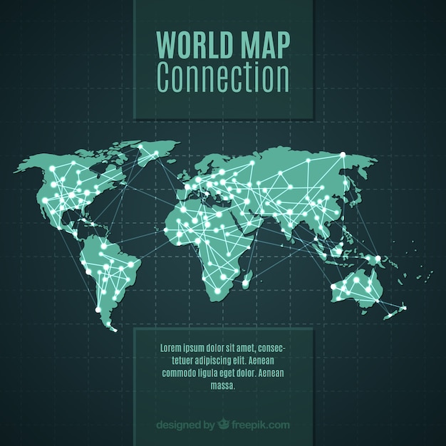 Mapa de conexiones internacionales