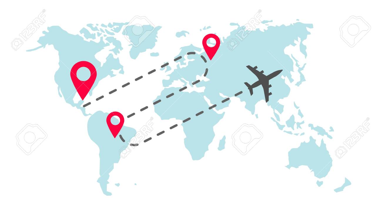 Mapa de destinos de vuelo