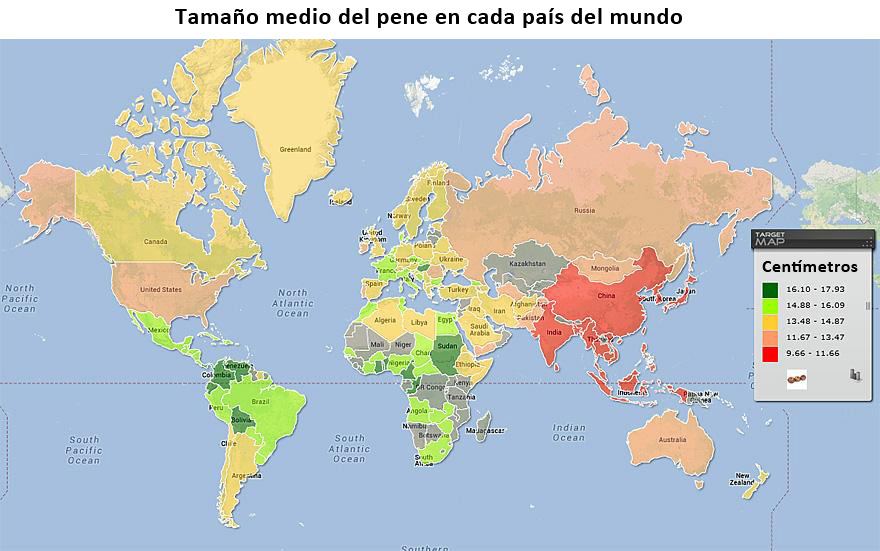 Mapa de países disponibles