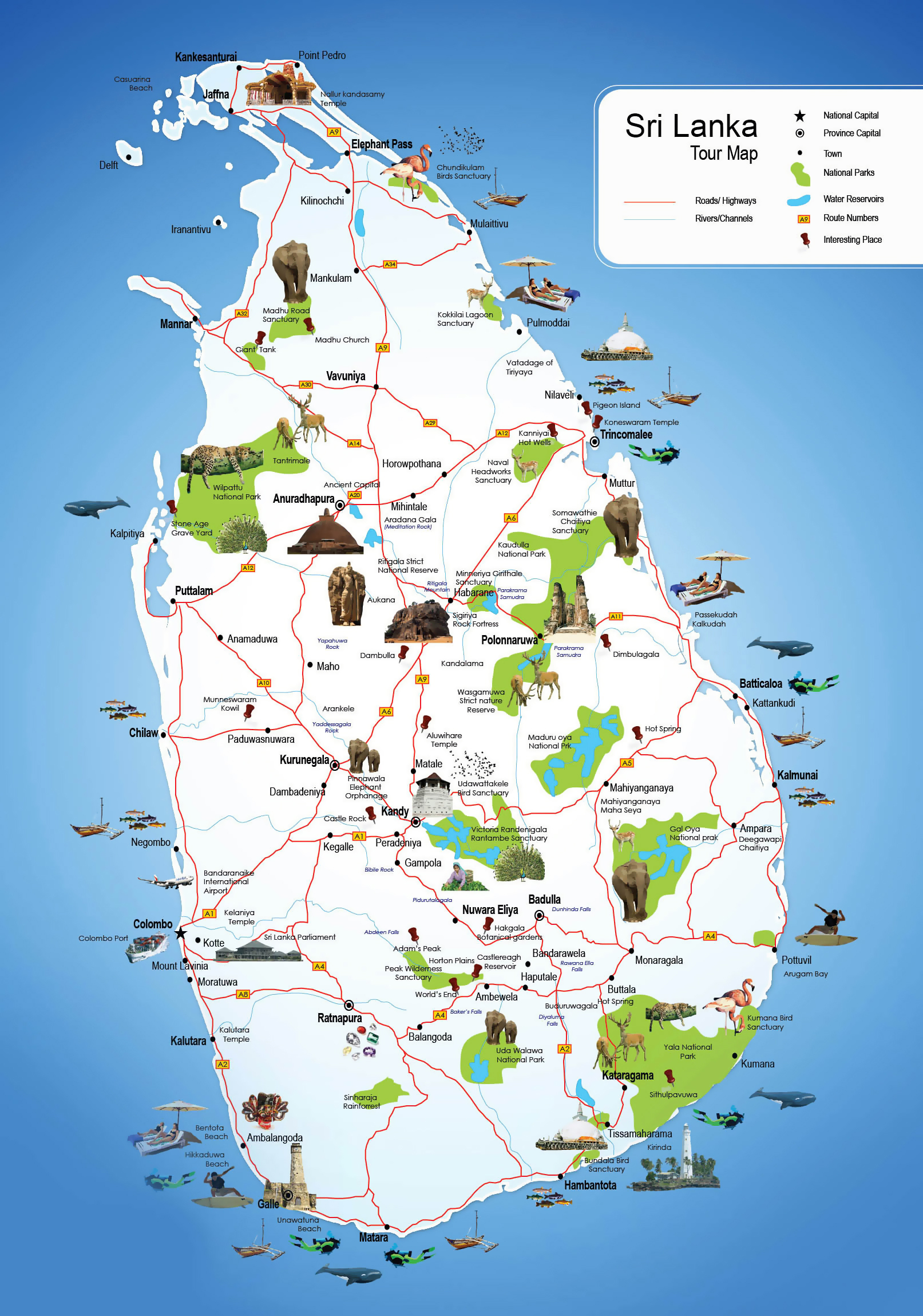 Mapa de Sri Lanka